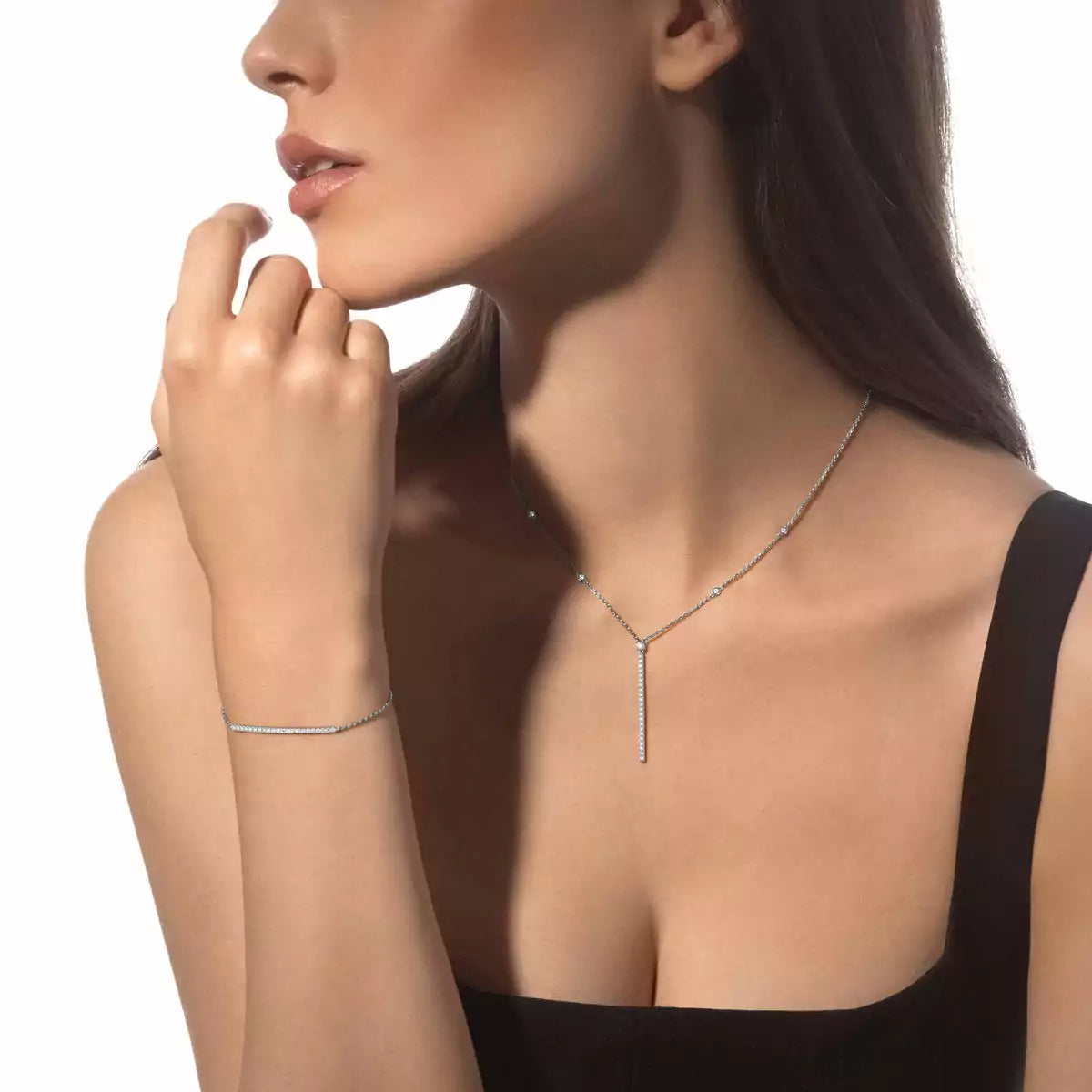 [Eternal jewelry]Diamond Thin Bangle 0.15ct My Twin Toi & Moi