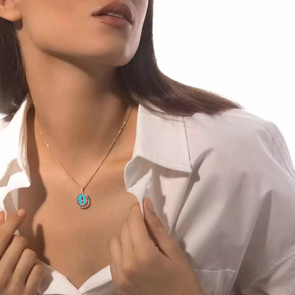 [Eternal jewelry]Lucky Move Diamond Necklace in Rose Gold and White Mother-of-Pearl