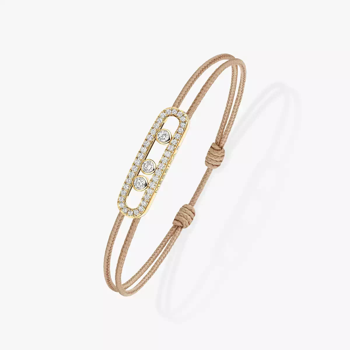 [Eternal jewelry]Messika Care(s) pink cord pavé bracelet