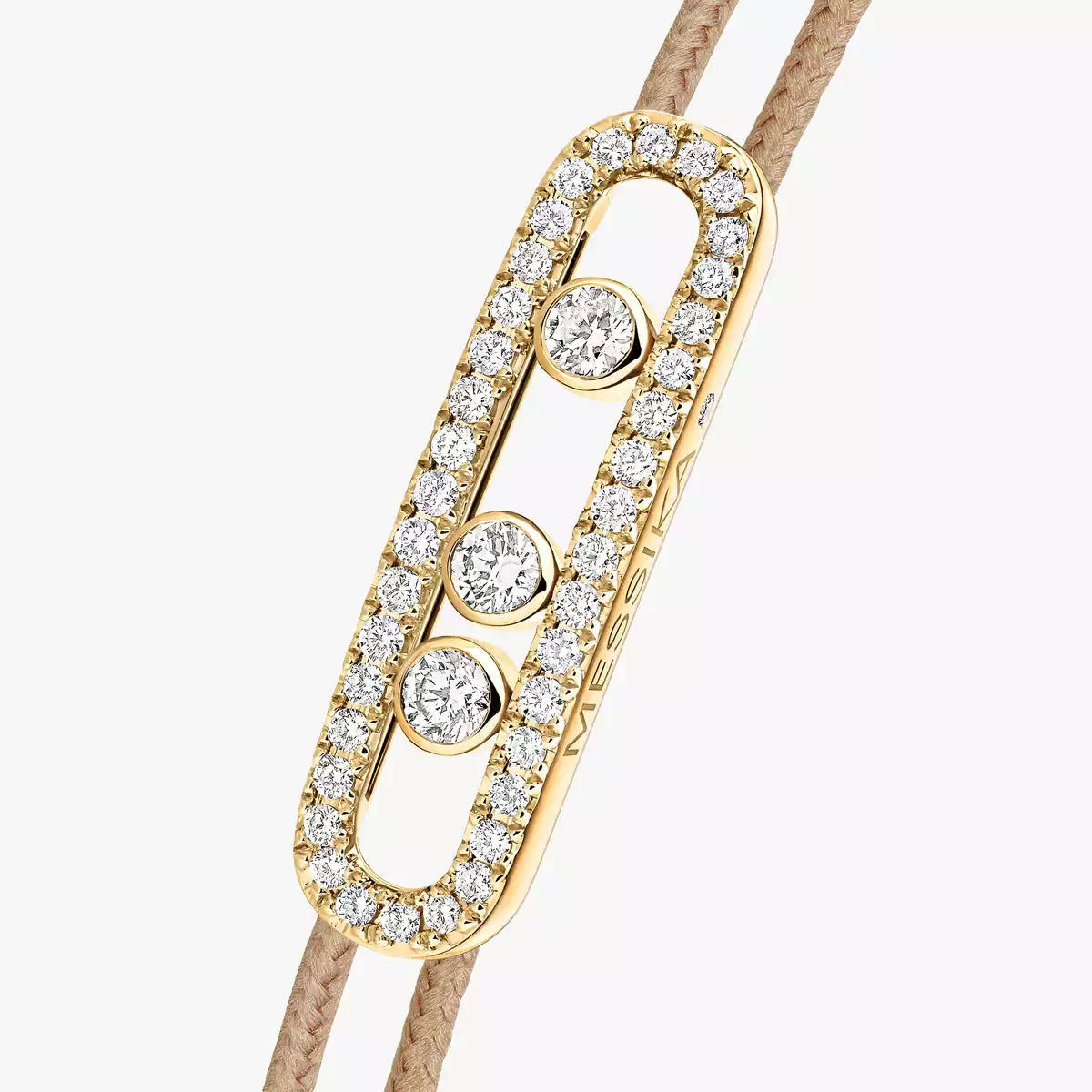 [Eternal jewelry]Messika Care(s) pink cord pavé bracelet