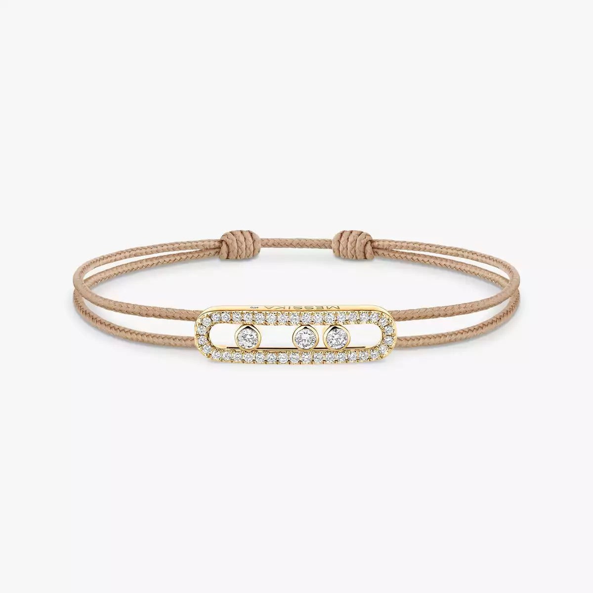 [Eternal jewelry]Messika Care(s) pink cord pavé bracelet