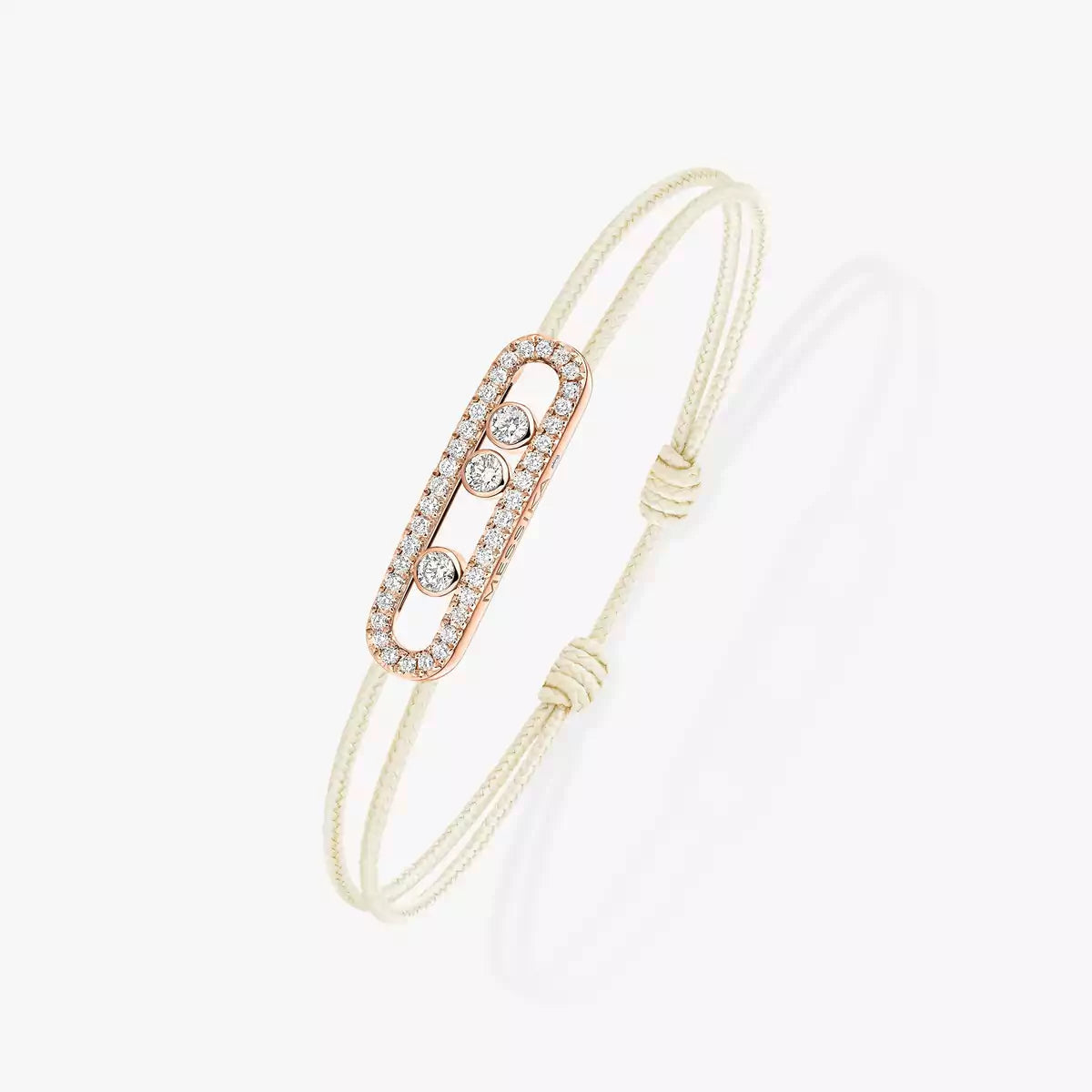 [Eternal jewelry]Messika Care(s) pink cord pavé bracelet
