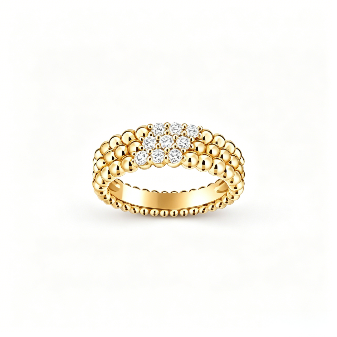 [Eternal jewelry] THREE-ROW DIAMOND RING