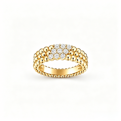 [Eternal jewelry] THREE-ROW DIAMOND RING