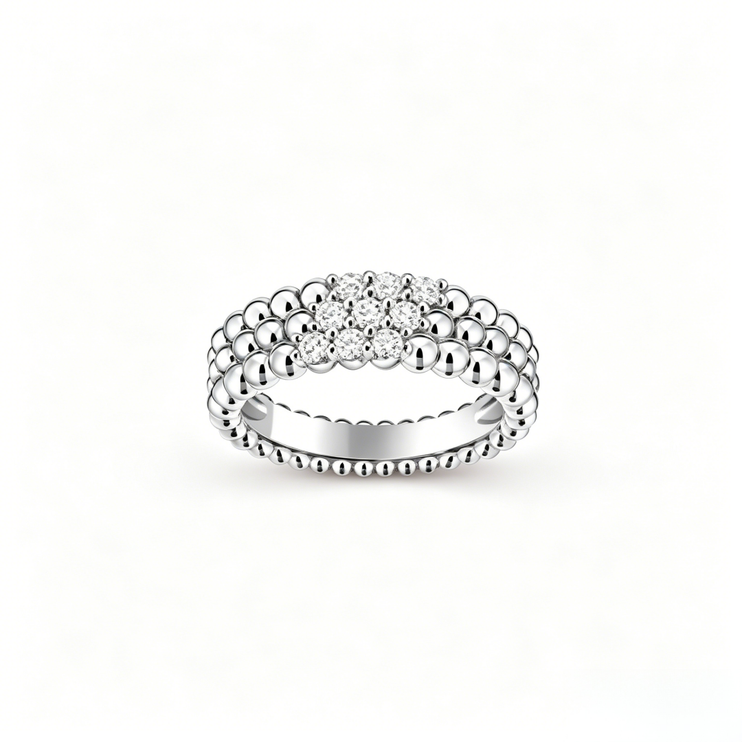 [Eternal jewelry] THREE-ROW DIAMOND RING