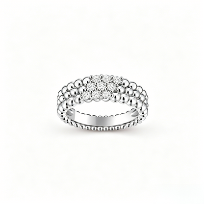 [Eternal jewelry] THREE-ROW DIAMOND RING