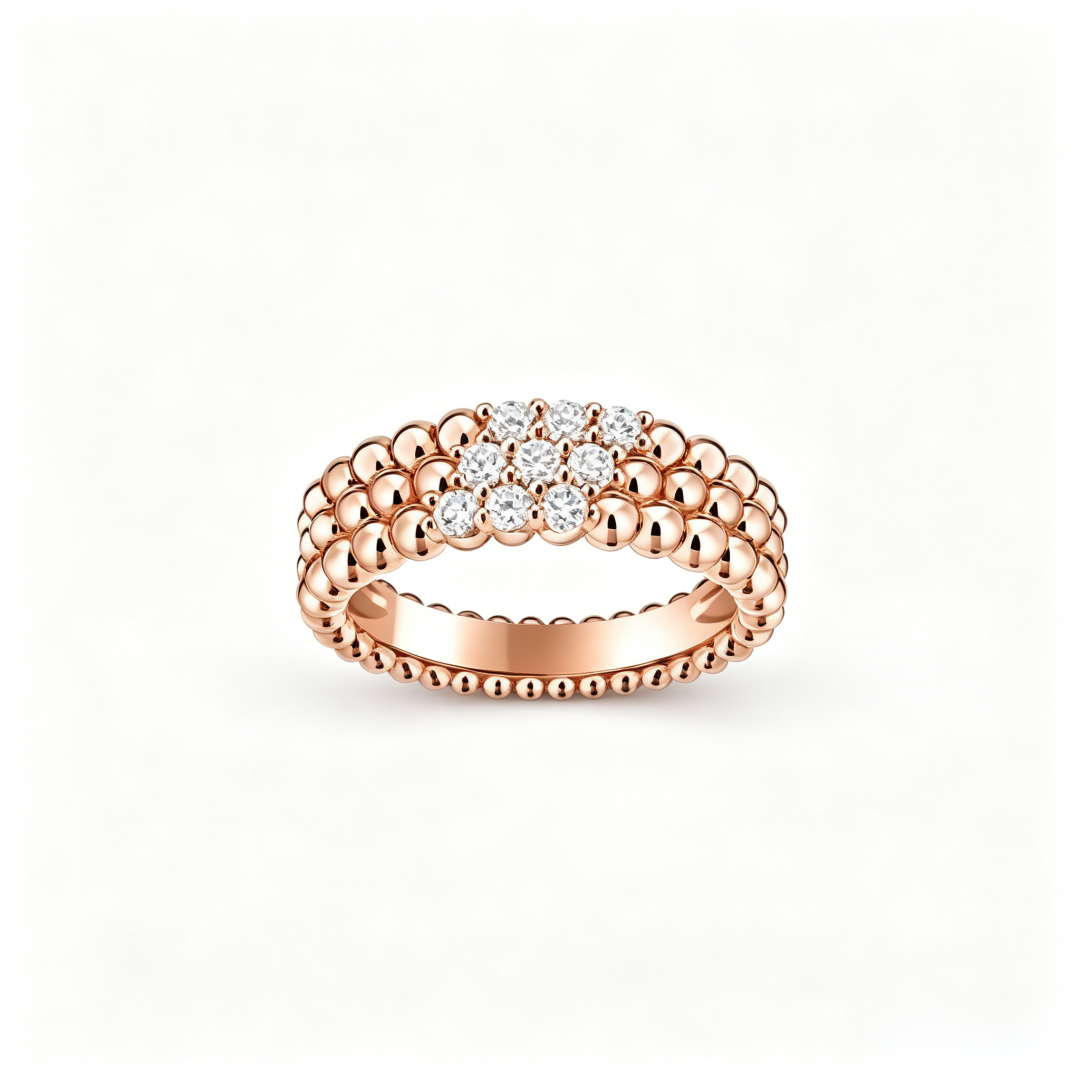 [Eternal jewelry] THREE-ROW DIAMOND RING