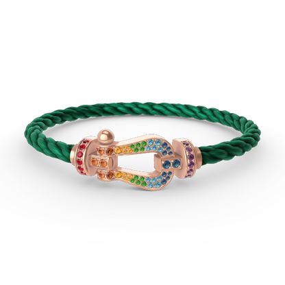 [Eternal Jewelry]FORCE LARGE HORSESHOE  COLORED DIAMOND BRACELET ROSE GOLD