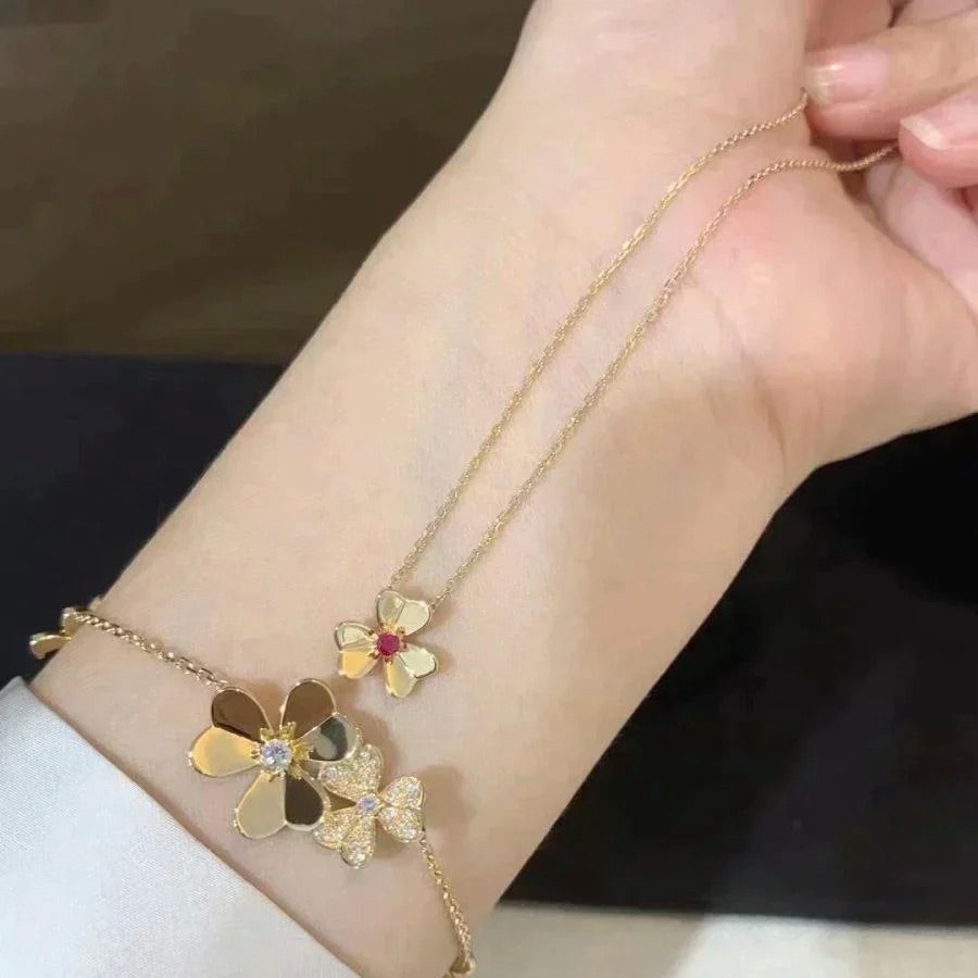 [Eternal Jewelry]FRIVOLE GOLD FLOWER NECKLACE