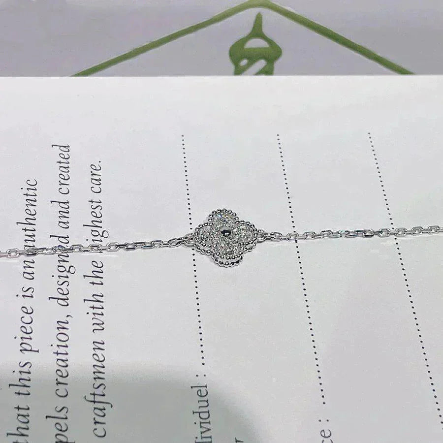 [Eternal Jewelry]CLOVER  SINGLE FLOWER BRACELET SILVER