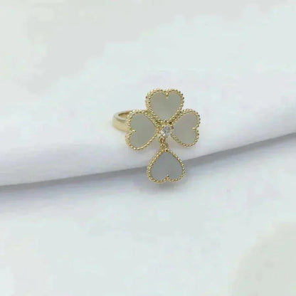 [Eternal Jewelry]SWEET CLOVER WHITE MOP RING