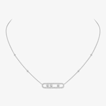 [Eternal jewelry] Move Pave_ Rose Gold Diamond Necklace