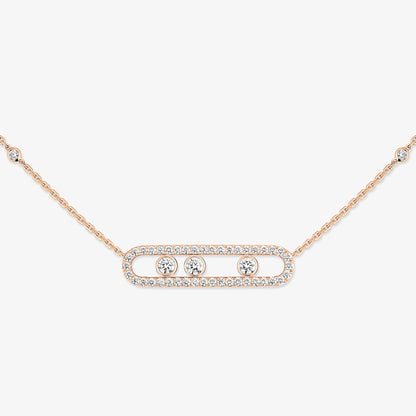 [Eternal jewelry] Move Pave_ Rose Gold Diamond Necklace