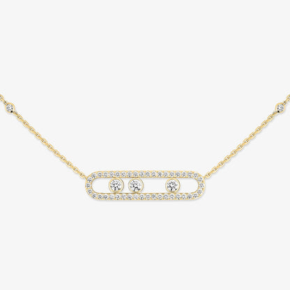 [Eternal jewelry] Move Pave_ Rose Gold Diamond Necklace