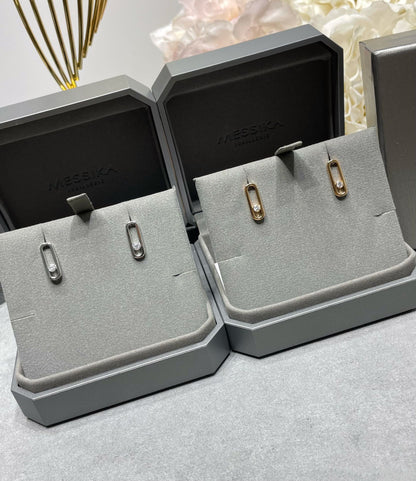 [Eternal jewelry]MOVE UNO SMALL 1 DIAMOND EARRINGS