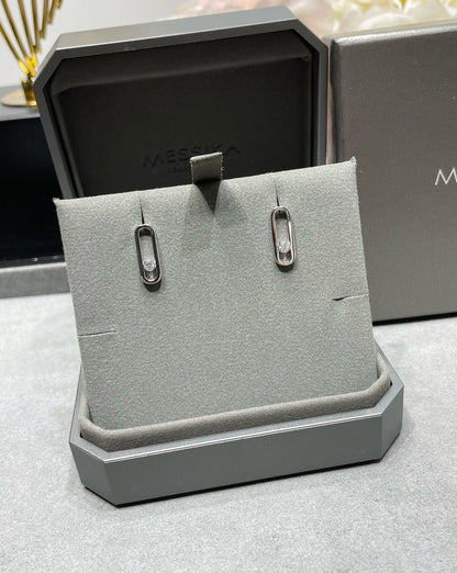 [Eternal jewelry]MOVE UNO SMALL 1 DIAMOND EARRINGS