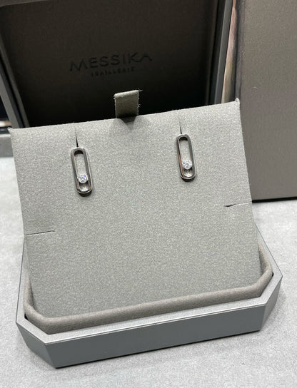[Eternal jewelry]MOVE UNO SMALL 1 DIAMOND EARRINGS