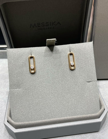 [Eternal jewelry]MOVE UNO SMALL 1 DIAMOND EARRINGS