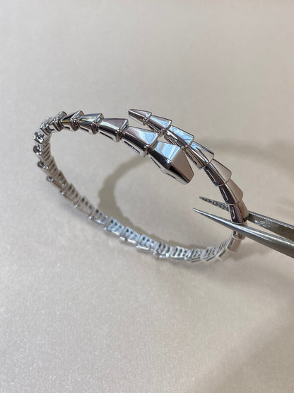 [Eternal Jewelry]Viper Silver No‑Diamond Snake Bracelet