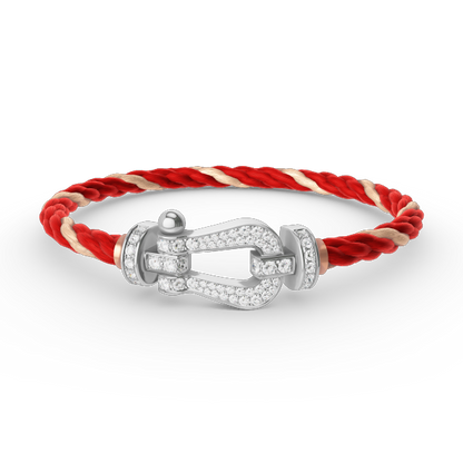 [Eternal Jewelry]FORCE LARGE HORSESHOE FULL DIAMOND BRACELET SILVER